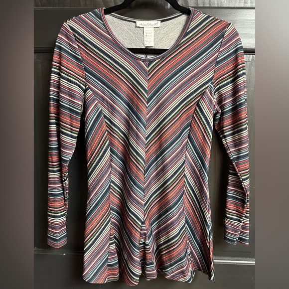 KEREN hart Sweaters - Keren Hart Sweater Multi Color Striped Chevron Pattern 3/4 Sleeves Women’s Sz M